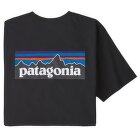 Triko krátký rukáv Patagonia P-6 Logo Responsibili Tee Men Black
