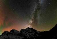 Mléčná dráha nad zasněženými Himalájemi