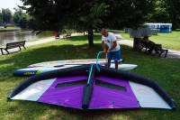 wing paddleboard nafukování