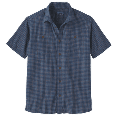 Košile krátký rukáv Patagonia Back Step Shirt Men Rainfall Plaid: Stone Blue
