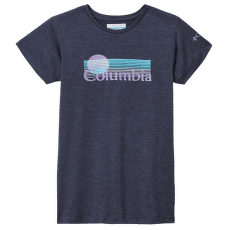 Triko krátký rukáv Columbia Mission Peak SS Graphic Shirt Girls Nocturnal Hthr, Inverted Stripes Graphic 468