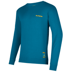 Tričko dlhý rukáv La Sportiva CLIMBING ON THE MOON Sweatshirt Men Turchese/Giallo