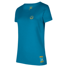 Triko krátký rukáv La Sportiva CLIMBING ON THE MOON T-Shirt Women Turchese/Giallo