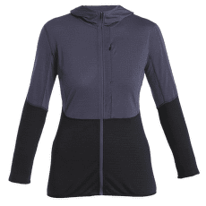 Mikina Icebreaker Merino Blend 200 RealFleece™ Descender LS Zip Hoodie Women GRAPHITE/BLACK/CB