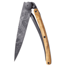 Nůž Deejo Tattoo Black 37g, Olive Wood, Pisces