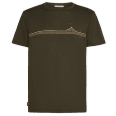 Tričko krátky rukáv Icebreaker Merino 150 Tech Lite SS Tee Range Stripes Men DK LODEN