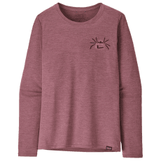 Triko dlouhý rukáv Patagonia Cap Cool Daily Graphic Shirt Lands Long Sleeve Women Across The Trail: Evening Mauve X-Dye