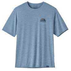 Cap Cool Daily Graphic Shirt Men Skyline Stencil: Steam Blue X-Dye