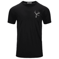 Tričko krátky rukáv Aclima LightWool Tee Print Horn Men Jet Black