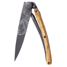 Nůž Deejo Tattoo Black 37g, Olive Wood, Scorpio