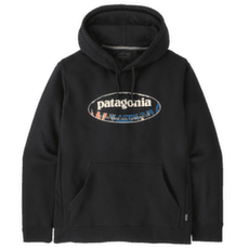 Mikina Patagonia ’95 Oval Logo Uprisal Hoody Men Black: Kaleido