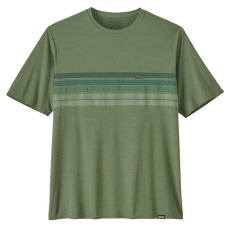 Cap Cool Daily Graphic Shirt Men Line Logo Ridge Stripe: Sedge Green X-Dye