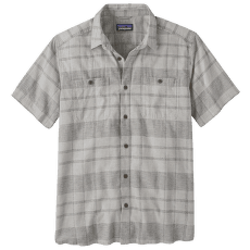 Košile krátký rukáv Patagonia Back Step Shirt Men Shore Plaid: Salt Grey