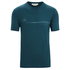 Triko krátký rukáv Icebreaker Tech Lite II SS Tee Cadence Paths Men GREEN GLORY