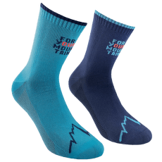 Ponožky La Sportiva FOR YOUR MOUNTAIN SOCKS Storm Blue/Lagoon