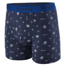 Boxerky Patagonia Essential Boxer Briefs 3" Men Fire Floral: New Navy