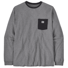 Tričko dlhý rukáv Patagonia Long-Sleeved Shop Sticker Pocket Responsibili-Tee Gravel Heather