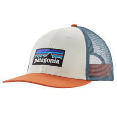 Čiapka Patagonia P-6 Logo LoPro Trucker Hat White w/Redtail Rust