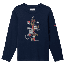 Tričko dlhý rukáv Columbia Dobson Pass™ Long Sleeve Graphic Tee Boys Collegiate Navy, Hike On 467