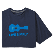 Live Simply Guitar Responsibili Tee Men Classic Navy