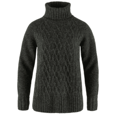 Svetr Fjällräven Övik Cable Knit Roller Neck Women Dark Grey 030