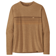 Triko dlouhý rukáv Patagonia L/S Cap Cool Daily Graphic Shirt Men Line Logo Ridge Stripe: Tinamou Tan X-Dye