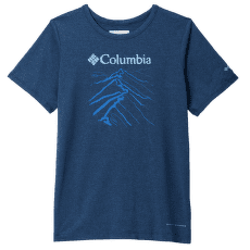 Tričko krátky rukáv Columbia Tech Trail™ Short Sleeve Graphic Shirt Collegiate Navy Heather, Ridge Line Life 464