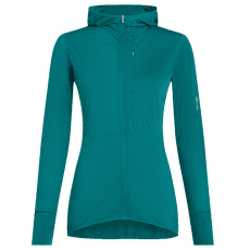 Mikina Icebreaker Merino Blend 200 RealFleece™ Descender LS Zip Hoodie Women TIDAL TEAL