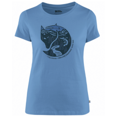 Arctic Fox Print T-Shirt Women River Blue