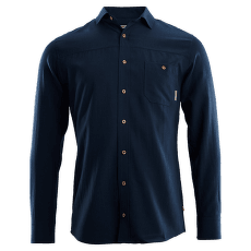 LeisureWool Woven Wool Shirt Men Navy Blazer