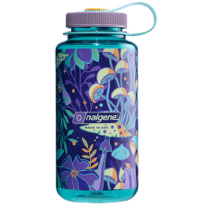 Fľaša Nalgene Wide Mouth Sustain 1000 ml Blue/Botanical Mushrooms