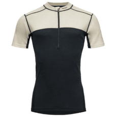 Tričko krátky rukáv Devold Lauparen Merino 190 Zip Tee Men 010C RAW WHITE/INK/BLACK