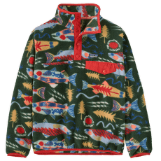 Mikina Patagonia Lightweight Synch Snap-T Pullover Kids Salmon Energy: Old Growth Green
