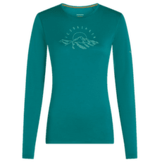 Tričko dlhý rukáv Icebreaker Merino 200 Oasis LS Crewe Sunrise Summit Women TIDAL TEAL