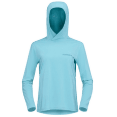 Triko dlouhý rukáv Norrona femund tech Hood Women Aqua Haze