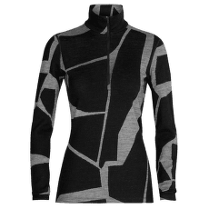 Triko dlouhý rukáv Icebreaker Vertex LS Half Zip Landscape 250 Women BLACK/J