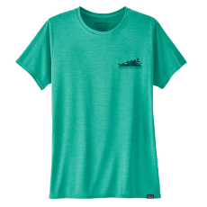 Triko krátký rukáv Patagonia Cap Cool Daily Graphic Shirt Women Trails Everywhere: Fresh Teal X-Dye
