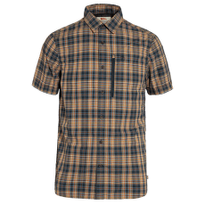 Košile krátký rukáv Fjällräven Abisko Hike Shirt SS Men Dark Navy-Buckwheat Brown