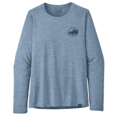 Tričko dlhý rukáv Patagonia Cap Cool Daily Graphic Shirt Lands Long Sleeve Women Lost And Found: Steam Blue X-Dye