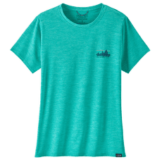 Triko krátký rukáv Patagonia Cap Cool Daily Graphic Shirt Women 73 Skyline: Subtidal Blue X-Dye