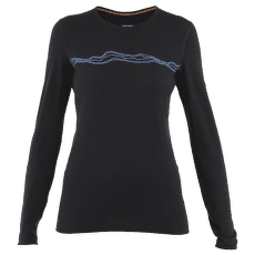 Tričko dlhý rukáv Icebreaker Merino 200 Oasis LS Crewe Mountain Pulse Women Black