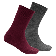 Ponožky Devold Daily Merino Medium Sock 2pk Kid 740A Beetroot