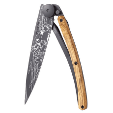 Nůž Deejo Tattoo Black 37g, Olive Wood, Cancer
