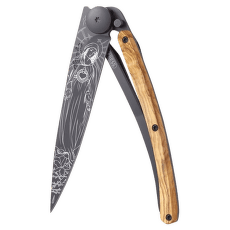 Nůž Deejo Tattoo Black 37g, Olive Wood, Virgo