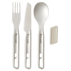 Príbor Sea to Summit Detour Stainless Steel Cutlery Set - [1P] [3 Piece] Stainless Steel Grey