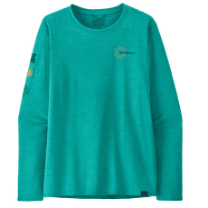 Tričko dlhý rukáv Patagonia Cap Cool Daily Graphic Shirt Waters Long Sleeve Women Channel Islands: Subtidal Blue X-Dye