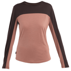 Triko dlouhý rukáv Icebreaker Merino 125 Cool-Lite™ Sphere LS Tee Colour Block Women CEDAR WOOD/BITTERSWEET/CB