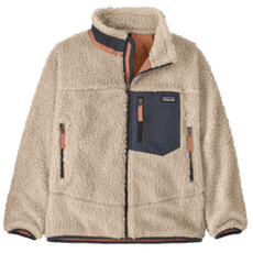 Mikina Patagonia Retro-X Jacket Kids Natural w/Smolder Blue
