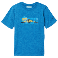 Triko krátký rukáv Columbia Mount Echo SS Graphic Shirt Boys Bright Indigo Hthr, Inverted Moonrise 432