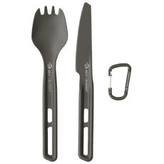 Příbor Sea to Summit Frontier UL Cutlery Set - [2 Piece] Spork and Knife Aluminium Hard Anodised Grey